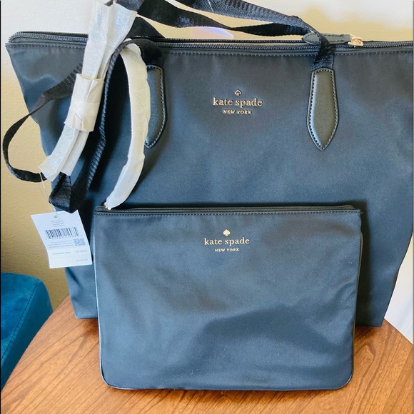HP 🎉NWT KATE SPADE BLACK MEL PACKABLE TOTE BAG - Picture 5 of 13